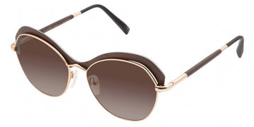 Gold & Wood® EVA 02 G&W EVA 02 01 56 - 01 - Shiny champagne gold / Brown Tanganika / Aluminium Sunglasses