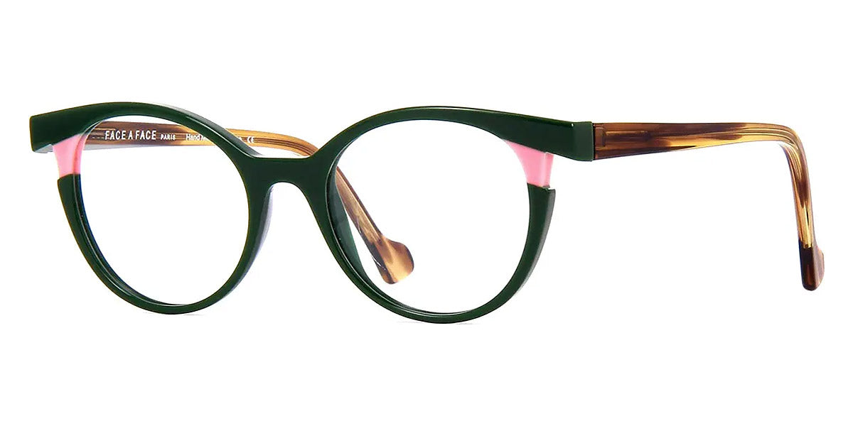 Face A Face® BAHIA 3 FAF BAHIA 3 0782 47 - Green with Pink and Havana (0782) Eyeglasses