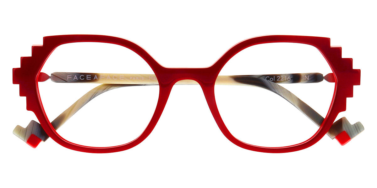 Face A Face® BOCCA PIXEL 4 FAF BOCCA PIXEL 4 2216 48 - Red Transparent/Flash Red (2216) Eyeglasses