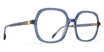 Mykita® FARAH MYK FARAH C166 Deep Ocean/Silk Gold 54 - C166 Deep Ocean/Silk Gold Eyeglasses