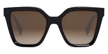 Fendi® FE40086I FEN FE40086I 01F 55 - Shiny Black / Brown Sunglasses