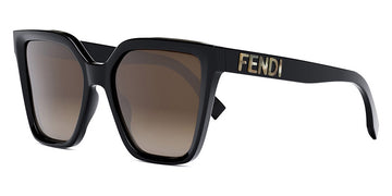 Fendi® FE40086I FEN FE40086I 01F 55 - Shiny Black / Brown Sunglasses