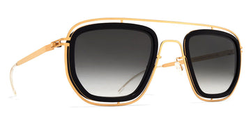 Mykita® FERLO MYK FERLO Pitch Black/Glossy Gold 53 - MYK FERLO Pitch Black/Glossy Gold Sunglasses