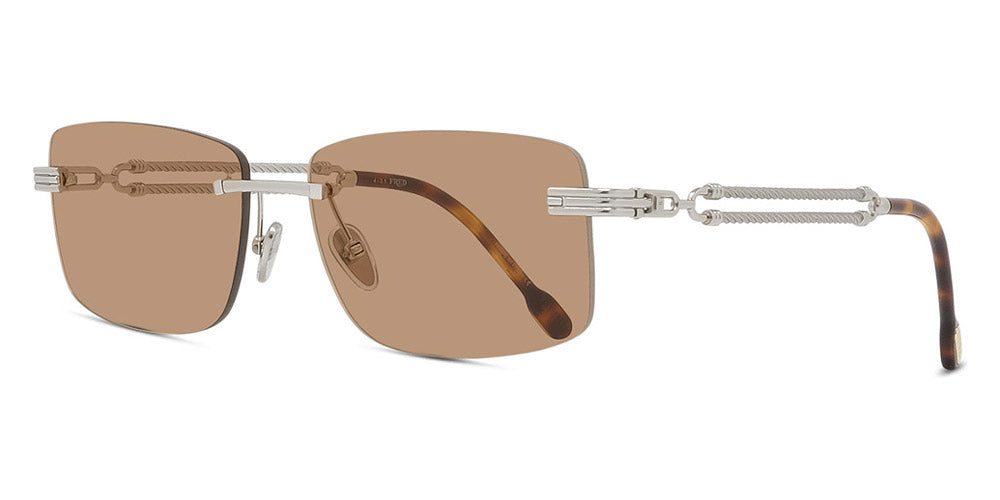 Fred® FG40040U FRD FG40040U 16E 58 - Shiny Palladium/Nude Sunglasses