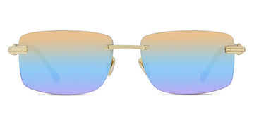 Fred® FG40040U FRD FG40040U 30C 58 - Shiny CL Gold/Grey with Rainbow Mirror Sunglasses