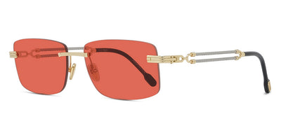 Fred® FG40040U FRD FG40040U 30S 58 - Shiny CL Gold/Red Sunglasses