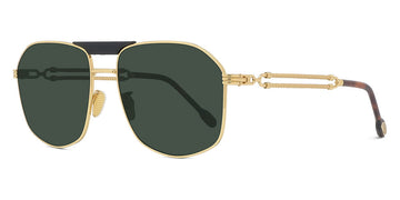 Fred® FG40044U FRD FG40044U 01R 59 - Shiny Gold/Green Sunglasses