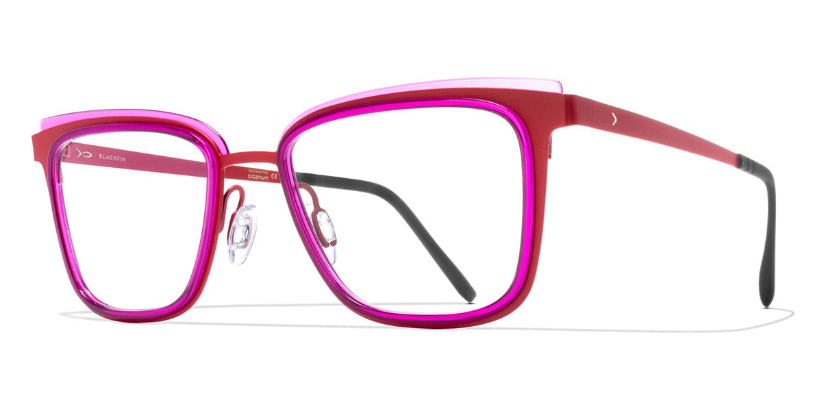 Blackfin® FLOWER CAVE BLF FLOWER CAVE 1146 50 - Red/Transparent Purple Acetate Eyeglasses