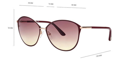 Tom Ford® FT0320 Penelope FT0320 Penelope 69T 59 - 69T - Shiny Bordeaux Sunglasses