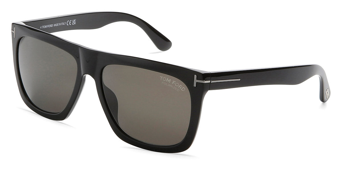 Tom Ford® FT0513-N Morgan FT0513-N Morgan 01D 57 - 01D - Shiny Black, t" Logo / Polarized Smoke Lenses" Sunglasses