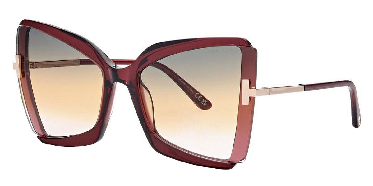 Tom Ford® FT0766 Gia FT0766 Gia 69T 63 - 69T - Shiny Bordeaux Sunglasses