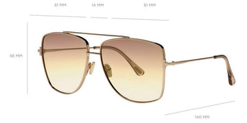 Tom Ford® FT0838 REGGIE FT0838 REGGIE 28F 61 - 28F - Shiny Rose Gold / Shiny Rose Gold Sunglasses