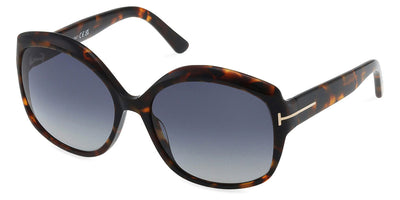 Tom Ford® FT0919 Chiara-02 FT0919 Chiara-02 55D 60 - 55D - Shiny Havana, t" Logo / Polarized Smoke Lenses" Sunglasses