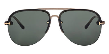 Tom Ford® FT1004 Terry-02 FT1004 Terry-02 51E 62 - 51E - Shiny Pale Gold, t" Logo / Brown Lenses" Sunglasses