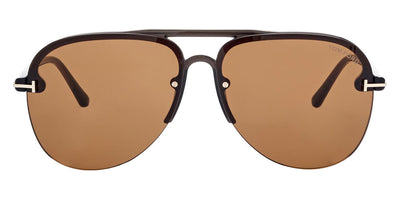 Tom Ford® FT1004 Terry-02 FT1004 Terry-02 45N 62 - 45N - Transparent Champagne, t" Logo / Green Lenses" Sunglasses