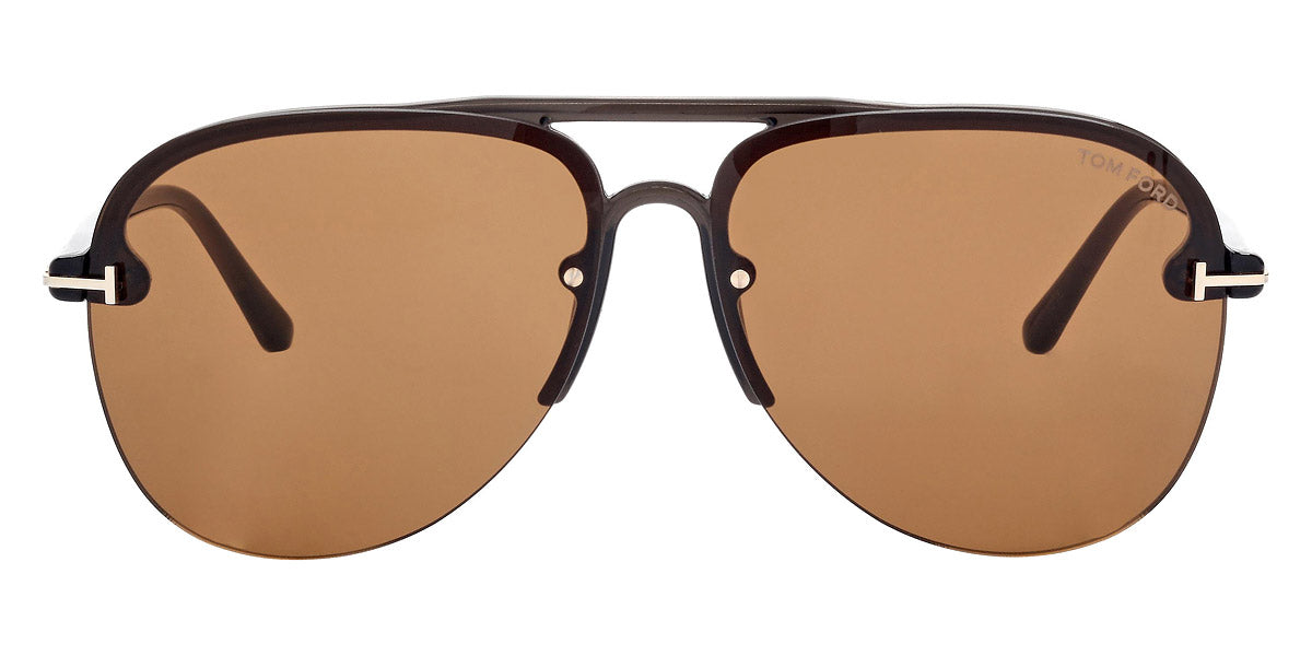 Tom Ford® FT1004 Terry FT1004 51E 62 - Mastic / Brown Sunglasses