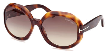 Tom Ford® FT1011 Georgia-02 FT1011 Georgia-02 52B 62 - 52B - Dark Havana / Gradient Smoke Sunglasses