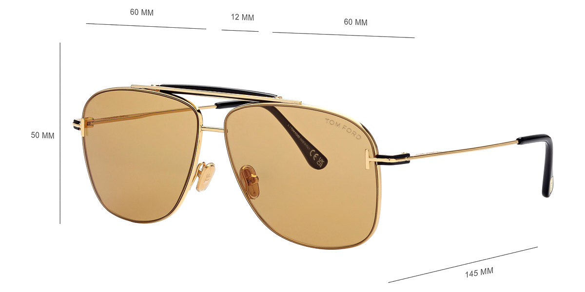 Tom Ford® FT1017 Jaden FT1017 30E 60 - Brown Sunglasses