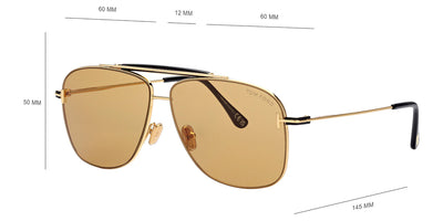 Tom Ford® FT1017 Jaden FT1017 30E 60 - Brown Sunglasses