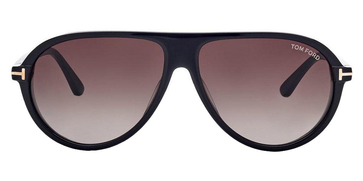 Tom Ford® FT1023 Marcus FT1023 Marcus 01B 60 - 01B - Shiny Black / Shiny Black Sunglasses