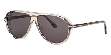 Tom Ford® FT1023 Marcus FT1023_45A_60MM - Shiny Light Brown / Smoke Sunglasses