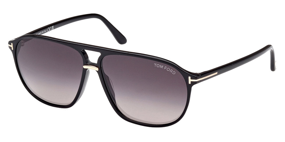 Tom Ford® FT1026 Bruce FT1026 Bruce 01B 61 - 01B - Shiny Black / Shiny Black Sunglasses