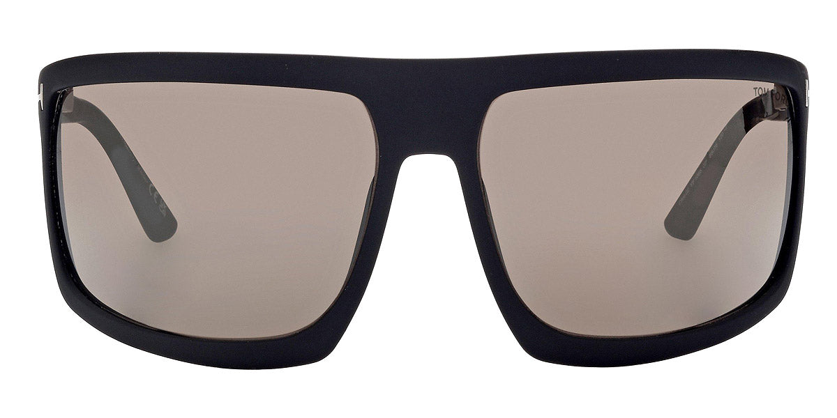 Tom Ford® FT1066 Clint FT1066 02L 68 - Matte Black/ Roviex Mirror Sunglasses