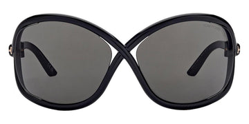 Tom Ford® FT1068 Bettina FT1068 Bettina 01A 68 - 01A - Shiny Black, t" Logo / Smoke Lenses" Sunglasses