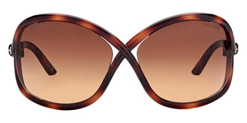 Tom Ford® FT1068 Bettina FT1068 Bettina 52F 68 - 52F - Shiny Vintage Havana, t" Logo / Gradient Brown To Orange" Sunglasses