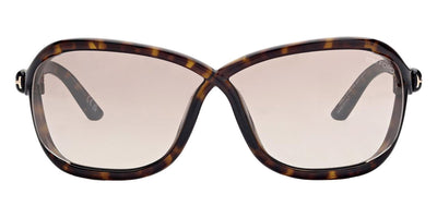 Tom Ford® FT1069 Fernanda FT1069 Fernanda 52G 68 - 52G - Classic Dark Havana, t" Logo / Gradient Brown With Silver Flash" Sunglasses