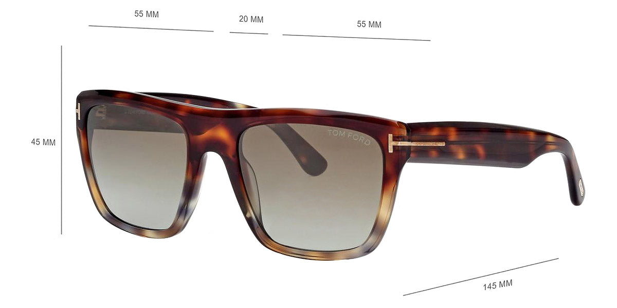 Tom Ford® FT1077 ALBERTO FT1077 ALBERTO 55G 55 - 55G - Coloured Havana / Dark Havana Sunglasses