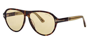 Tom Ford® FT1080 QUINCY FT1080 QUINCY 52N 59 - 52N - Dark Havana / Shiny Light Yellow Sunglasses