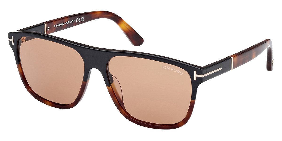 Tom Ford® FT1081 FRANCES FT1081 FRANCES 05E 58 - 05E - Black/Gradient / Red Havana Sunglasses