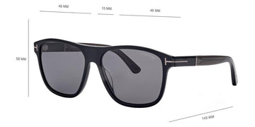 Tom Ford® FT1081-N FRANCES FT1081-N FRANCES 01D 58 - 01D - Shiny Black / Shiny Black Sunglasses