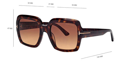 Tom Ford® FT1082 KAYA FT1082 KAYA 52F 54 - 52F - Dark Havana / Dark Havana Sunglasses