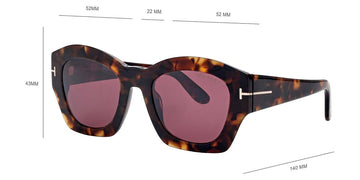 Tom Ford® FT1083 GUILLIANA FT1083 GUILLIANA 52T 52 - 52T - Dark Havana / Dark Havana Sunglasses