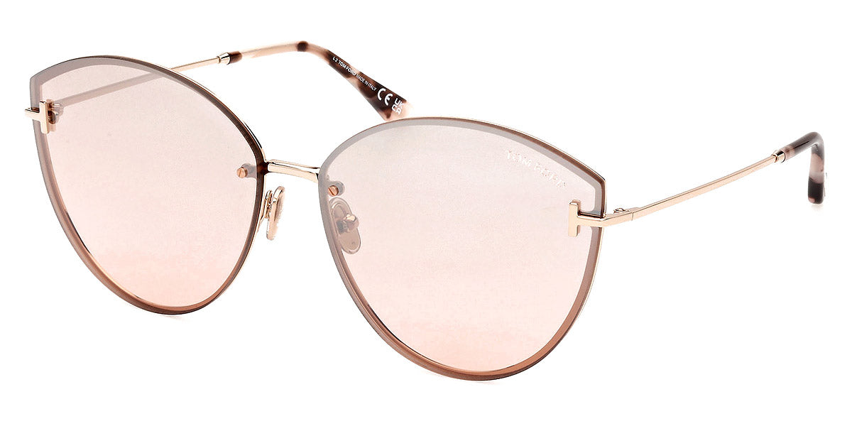 Tom Ford® FT1106 EVANGELINE FT1106 EVANGELINE 28U 63 - 28U - Shiny Rose Gold / Shiny Rose Gold Sunglasses