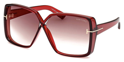 Tom Ford® FT1117 YVONNE FT1117 66G 63 - 66G - Shiny Dark Red / Shiny Dark Red Sunglasses