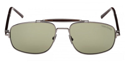 Tom Ford® FT1127-P FT1127-P 08N 57 - 08N Shiny Gunmetal / Green Sunglasses