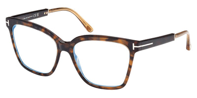 Tom Ford® FT5892-B FT5892-B 052 56 - 052 - Dark Havana / Shiny Dark Yellow Eyeglasses