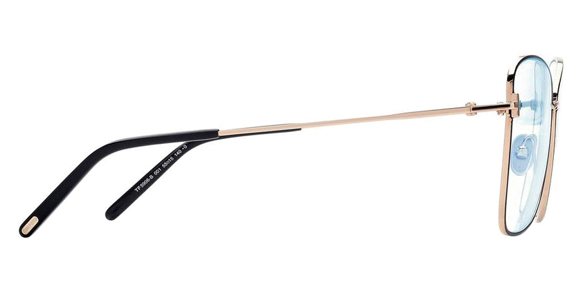 Tom Ford® FT5906-B FT5906-B 001 55 - 001 - Black/Monocolor / Shiny Rose Gold Eyeglasses