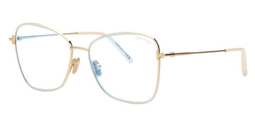 Tom Ford® FT5906-B FT5906-B 025 55 - 025 - Shiny Ivory / Shiny Deep Gold Eyeglasses