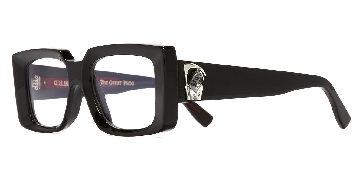 Cutler and Gross® GFOP00152 GFOP00152 BLACK 52 - Black Eyeglasses