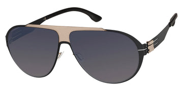 Ic! Berlin® Carson Black Matt-Bronze Mesh 64 Sunglasses