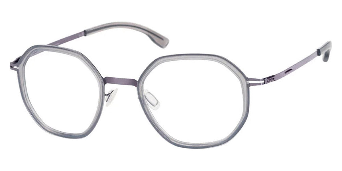 Ic! Berlin® Raja Aubergine/Misty-Grey 48 Eyeglasses
