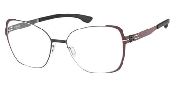 Ic! Berlin® Irine Bordeaux Sides-Gun-Metal 55 Eyeglasses