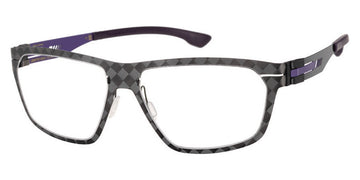 Ic! Berlin® AMG 14 Median Night - Gun-Metal Crocus 58 Eyeglasses