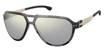 Ic! Berlin® FLX_S04 Raw Night - Quicksilver 61 Sunglasses