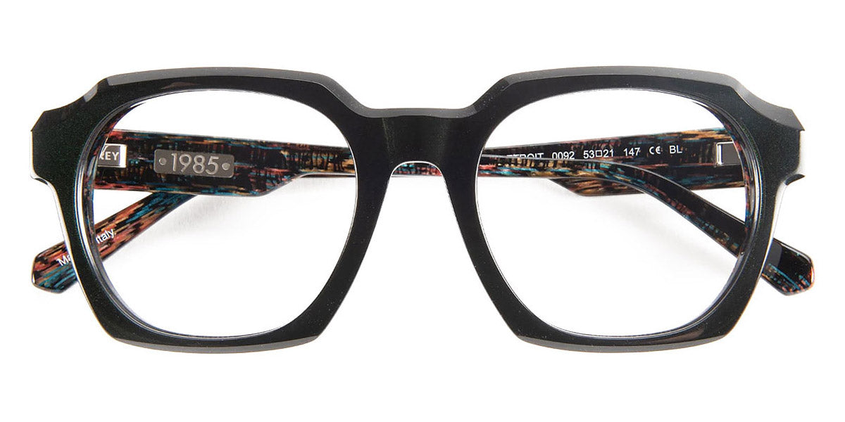 J.F. Rey® Detroit JFR Detroit 0092 53 - 0092 Black/Demi Blue and Red Eyeglasses