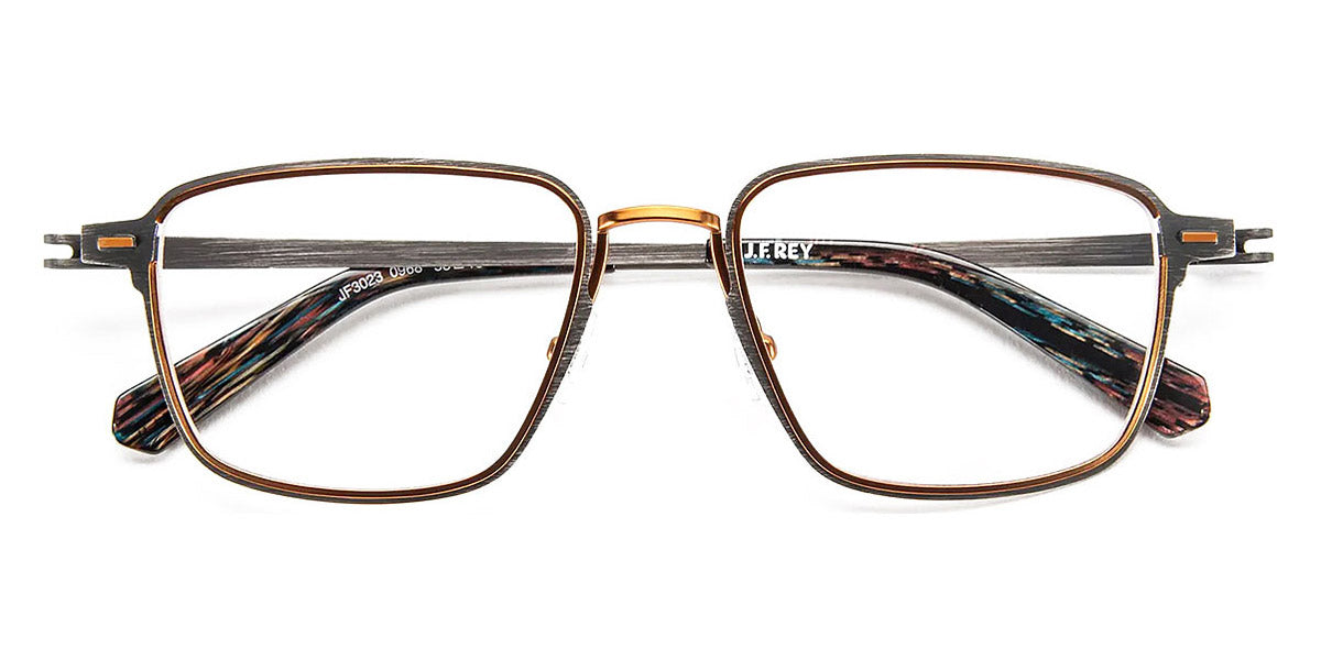 J.F. Rey® JF3023 JFR JF3023 0968 53 - 0968 Gray Brushed/Orange Eyeglasses